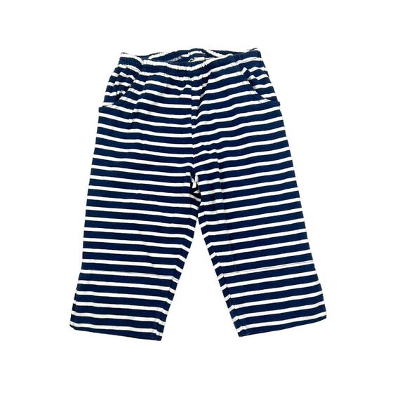 JoJo Maman Bebe Navy Striped Cropped Pants - Picture 1 of 6